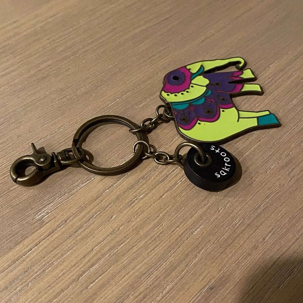 SKAROOTS Enamel Elephat Keychain Fob Purse Charm - Picture 9 of 10